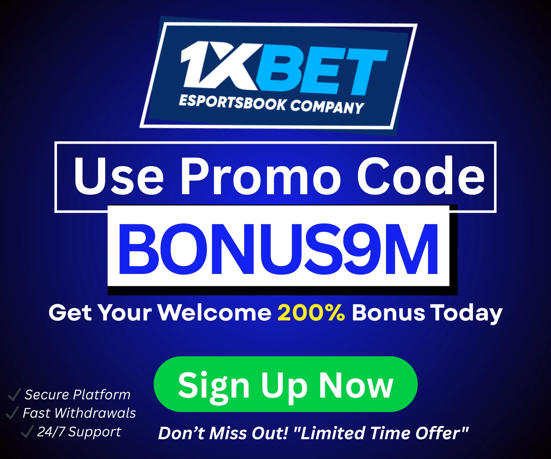 1xbet bonus promo code [BONUS9M]